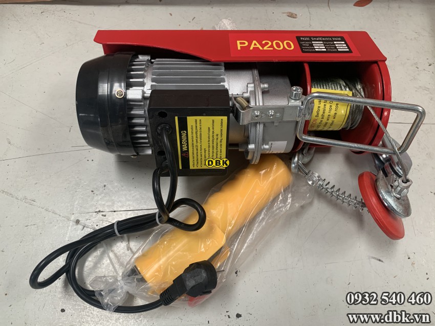 Tời điện PA200 200kg 12 mét