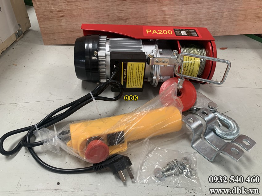 Tời điện PA200 200kg 12 mét
